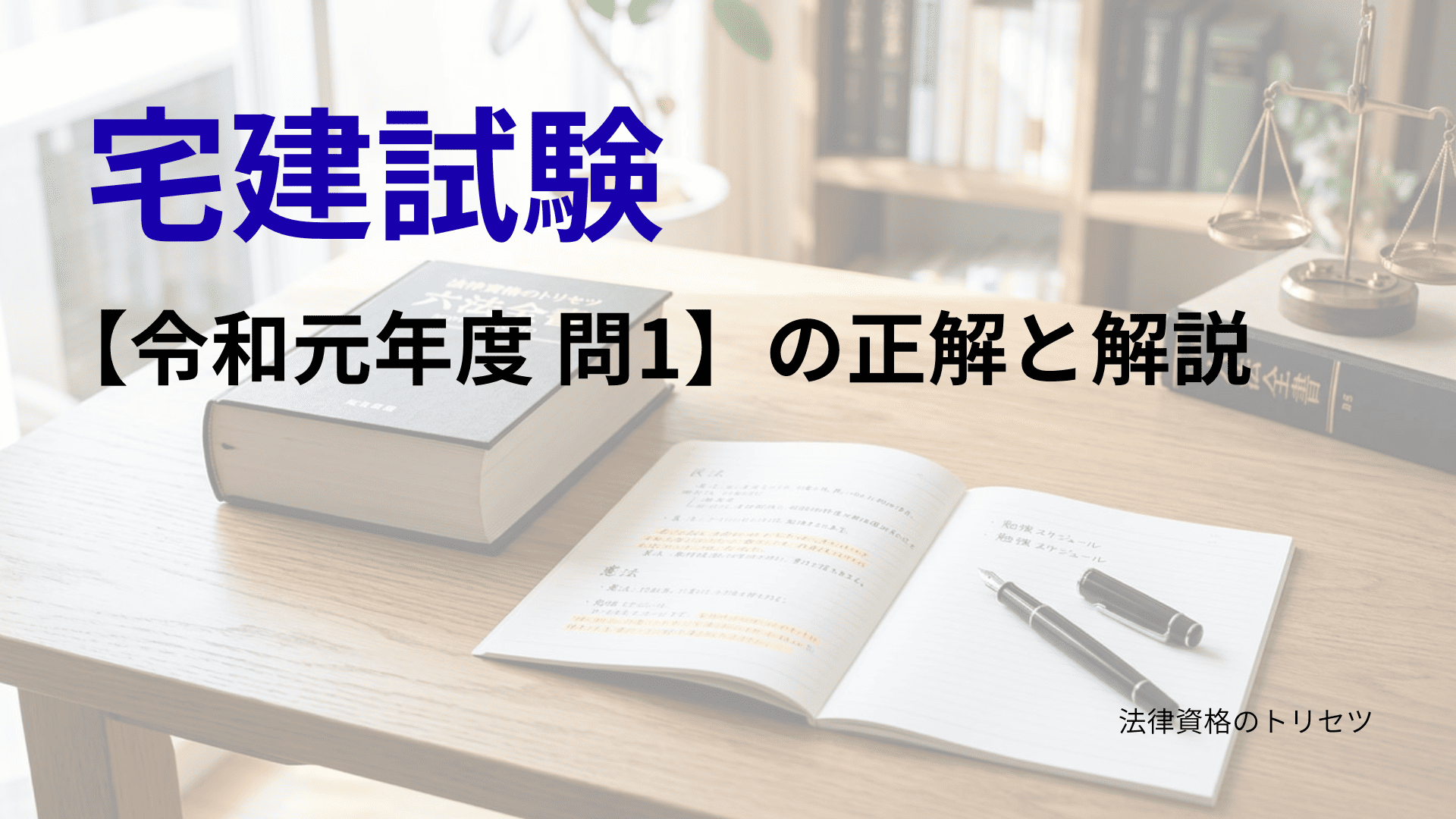 宅建試験令和元年の正解と解説