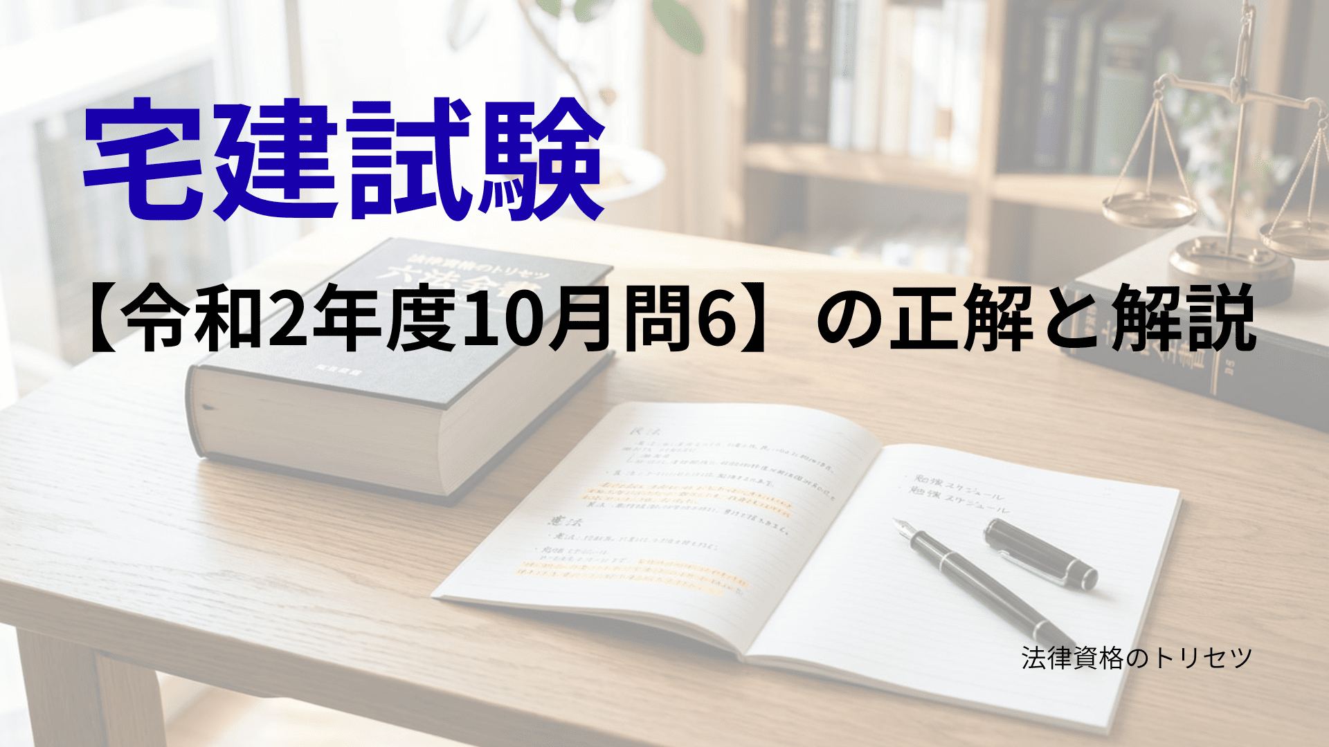 宅建試験令和2年度（10月）問6の正解と解説